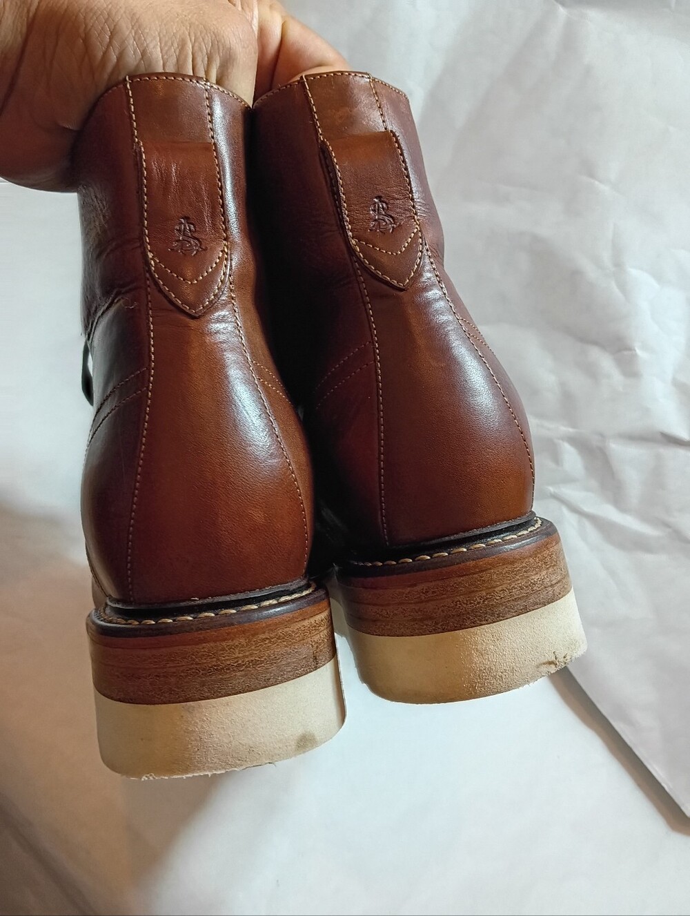 The Office of Angela Scott Mr. Ryan wedge chukka boots 38.brown leather lace up - Picture 13 of 15